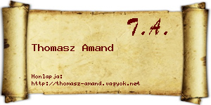 Thomasz Amand névjegykártya